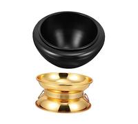 SUPVOX 1pezzi Ciotola Sonora Tibetana Rame Per Meditazione e Yoga Design Creativo e Resistente Accessorio Spirituale Per Uomini e Donne Colore Nero