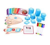 SUPVOX 1Set Flashcard Educative Per Anni Montessori Per Apprendimento Ortografia Colorate Per Giochi Educativi e Sensoriali