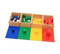 SUPVOX 1Set Giocattoli Montessori Colorati con Cilindri per Sviluppo Precoce Educativo Sensoriale per Migliora Coordinazione Mano Occhio e Creatività