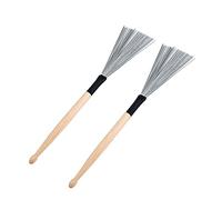 SUPVOX 2 Bacchette in Legno Da 222 Mm Spazzole Per Batteria Jazz Filo Dacciaio Per Principianti Accessori Per Batteria