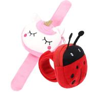 SUPVOX 2 Braccialetti di Peluche a Forma di Coccinella, per Bambini, con Portamonete, per Bomboniere di Compleanno, Calze Della Befana, per Bambini E Bambine