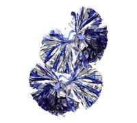 SUPVOX 2 Cheering Pom Pom Metallici con Manico Blu e Accessori Cheerleader Leggeri e Resistenti per Supporto Sportivo e Coreografie Outdoor
