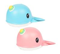 SUPVOX 2 Giocattoli Bagnetto Balena Molla Gioco Educativo da Bagno per Design Carica e Nuoto Balene Rosa e Blu per Vaschetta Bagnetto