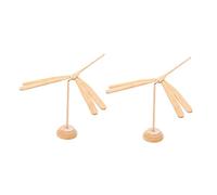 SUPVOX 2 Giocattoli Educativi Libellula in Bamboo Prop per Favorisce Coordinazione e Capacità Cognitive Design e Divertente in Legno Naturale
