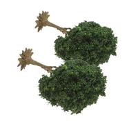 SUPVOX 2 Pezzi Albero Decorativo di Micro-Paesaggio Alberi Artigianali per progetti Mini Alberi paesaggistici di Albero di Simulazione Finta del Progetto Fil di Ferro Verde