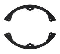 SUPVOX 2 Pezzi Barra di Protezione Snowboard Nera, Punta e Coda | Pbt e Gomma, Estremità ad Arco e Tre Fori, 6 Viti e 6 Dadi per Skateboard