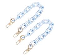SUPVOX 2 Pezzi Catena per Borsa in Acrilico Trasparente 40cm, Accessorio Decorativo in Metallo, Facile da Installare, per Borsa a Tracolla e Borsetta, Stile Chic per Tutte Le Occasioni