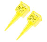 SUPVOX 2 Pezzi da 5,27" Pluviometro E Irrigatore - Strumento di Misurazione Dell'acqua per Esterni a Bocca Larga Giallo Brillante per Prato, Giardino E Cortile (misurazione Accurata Della