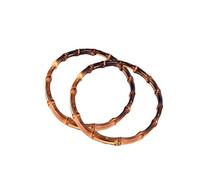 2pezzi Manici Bambù Fatti Mano Maniglie Rotonde Per Borsa Fai Da Te Accessori Per Borse Artigianali Maniglie Per Borse Bambù