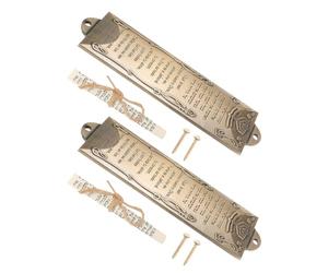 SUPVOX 2 Pezzi Mezuzah per Porta in Lega Vintage 132mm con Pergamena della Benedizione della Casa, Ornamento Religioso Ebraico per Decorazione Porte e Finestre, Supporto Resistente