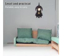 SUPVOX 2 Pezzi Miniature Dollhouse Wall Clock With Moving Pendulum Retro Plastic Living Decor For Pretend Play And Collectors