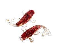 SUPVOX 2 pezzi Miniature Statue Pesce Koi in Cristallo Naturale Unico Decorazioni Tavolo e Acquario Figurine Animali in Frammenti Cristallini Ornamenti Portafortuna per Casa e Ufficio