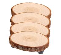 SUPVOX 2 Pezzi per Vasi da Legno Base Rotonda per Piante e Torte Design Naturale per Decorazioni e Regali per Amanti delle Piante