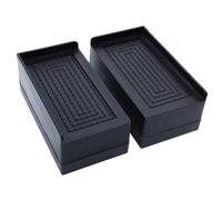 SUPVOX 2 Pezzi Piedini per Mobili in Plastico Nero 11,5x6cm Ventilazione e Protezione del Pavimento per Lavatrice e Frigorifero