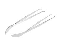 SUPVOX 2 pezzi Pinzette per Bonsai Inossidabile con Spatola per Allentare Strumenti Resistenti per Giardinaggio e Piante Indoor Ed Esterno