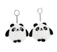 SUPVOX 2 Pezzi Portachiavi panda chiave ornamenti di panda portachiavi carino portachiavi di peluche Decorazione portachiavi per borsetta per animali ciondoli panda borsa stoffa