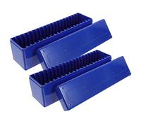 SUPVOX 2 Pezzi Scatola Protettiva per Monete Gradi 20 Slot in PS Blu, Trasparente e Portatile per Collezionisti, per Esposizione e Conservazione Domestica