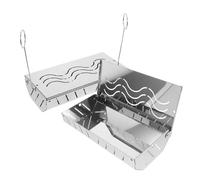 SUPVOX 2 Pezzi Scatola Segatura Affumicata Accessori Per Grigliate Vassoio Per Barbecue Per Barbecue Cestino Per Per Barbecue Vaschetta Per Inossidabile