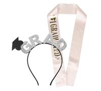 SUPVOX 2 Pezzi Set di Accessori per Laurea con Fascia per Chioma e Spalline Leggero Design Unico per Feste di Diploma Stagione di Laurea