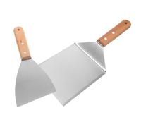 SUPVOX 2 Pezzi Spatole per Barbecue Spatola per Pancake e Teppanyaki con Antiscivolo Resistente e Facile da per e Grigliate