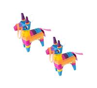 SUPVOX 2 Pinata Messicana Forma Asinello da Appendere Riempibile con Caramelle Decorazione Colorata per Feste Compleanno e Fiesta