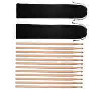 SUPVOX 2 set Bacchette per Batteria in Legno d Acero Punta in Legno e Borsa in Nera Leggere ed Ergonomiche per Adulti e Principianti per Jazz e Batteria Elettronica