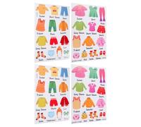 SUPVOX 2 Set Etichette per Abbigliamento Etichette Removibili per Organizzazione Facili Applicare su Superfici Lisce per La Classificazione e Decorazione Armadi e Stanze Dei