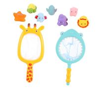 SUPVOX 2 set Giochi da Bagno per Animali Cambia Colore Giocattoli Galleggianti con Rete per Pesca Giocattolo Spray ad Acqua per Bagnetto e Sviluppo Coordinazione Mano-occhio