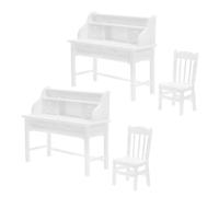 SUPVOX 2 Set Scrivanie per delle con Cassetti Apribili Mobili Miniatura per Giochi Ruolo e Socializzazione Casa Scuola e Viaggio