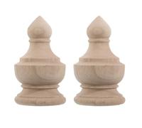 SUPVOX 2 Terminali Puntali per Pali in Legno Massello 6x10 Cm, Cappucci Decorativi per Balaustre e Corrimano, Pinnacoli Non Finiti per Scale e Mobili, Accessori per Decorazione D’Interni