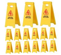 SUPVOX 20 Miniature Wet Floor Safety Signs for Dollhouse Realistic Caution Roadblock Toys for Traffic Education And Creative Role Play