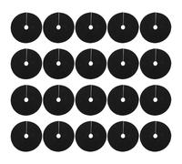 SUPVOX 20 Pezzi Anello Tessuto Controllo Erbacce Antierba per Alberi Giardino Traspirante e Facile da Installare Ø Esterno Ø Interno Nero Telo Pacciamatura per Aiuola Esterna