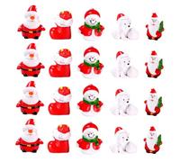 SUPVOX 20 Pezzi Bambole di Natale in Resina Miniature per Decorazioni Natalizie da Interno, Figurine Natalizie per Micro Paesaggi e Vasi, Accessori Fai da Te per Casa e Albero di Natale