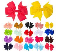 SUPVOX 20 pezzi Clip Fiocchi per Capelli Neonata e Bambina Fermagli con Nastro Satinato Colorati e Leggeri per Ragazzo Ragazza e Accessori Moda per Ogni Occasione