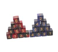 SUPVOX 20 Pezzi Dadi Facce Standard in Acrilico Resistente Design Spaziale Bicolore Brillante Numerati per Giochi da Tavolo Rpg e Attività Educative Adatti Tutte le Età