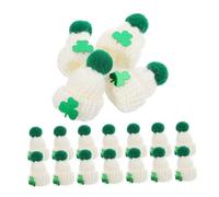 SUPVOX 20 Pezzi Mini gioielli con cappello di lana accessori per la creazione di copricapo cappelli lavorati a maglia decorativi cappelli artigianali per bambole filato