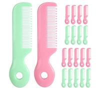 SUPVOX 20 pezzi pettini per capelli per neonati - spazzola per la cura dei bambini con setole a punta rotonda per la pelle sensibile del cuoio capelluto, kit di strumenti per la cura dei bambini
