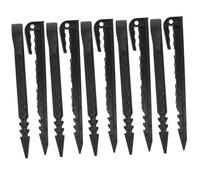 SUPVOX 20 pezzi Picchetti per Tende in Plastica Neri Picchetto per Campeggio e Spiaggia Design e Piatto Compatto per Giardino Bordure e Allestimenti Esterni Facili da Installare