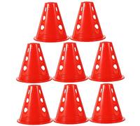 SUPVOX 20 Pezzi Pile per skiroll antivento sport coni all'aperto rotolando agilità coni da calcio per allenamento coni di pattinaggio coni colorati plastica rosso