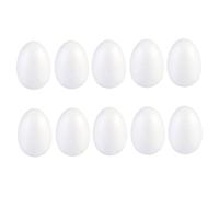 SUPVOX 20 Pezzi Uova di Pasqua in Schiuma da 7 Cm per Fai da Te, Uova Artigianali Solide Bianche per Decorazioni Pasquali e Progetti Creativi