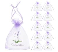 SUPVOX 20 Sacchetti Vuoti in Garza Coulisse Lilla, Sacchetti di Lavanda a Rete 30g per Profumi e Spezie, Borsa da Imballaggio Multiuso per Casa e Armadio