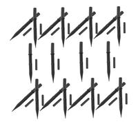 SUPVOX 20 Set Paletti Decorativi da Giardino in Plastica Neri 16,8x1,4 Cm per Illuminazione Esterna con Connettore a Giunto, per Patio e Sicurezza Notturna