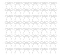 SUPVOX 200 Pezzi Fiocco per Chioma in Resina Bianco Nastro Fluente, Decorazione Raffinata e Delicata per Abbigliamento, Facile da Incollare per Accessori Fai da Te