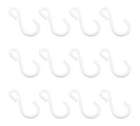 SUPVOX 200 Pezzi Gancio Espositivo in Plastica, Gancio per Striscia Espositiva, Bianco, Facile da Installare, Salvaspazio, per Scaffali Supermercato e Esposizione Merce
