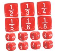 SUPVOX 20pezzi Dadi Frazionari Multi-faccia in Acrilico Angoli Arrotondati Per Attività Didattiche Matematica in Classe e Apprendimento Casa