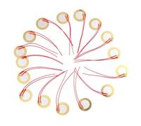 SUPVOX 20pezzi Dischi Piezoelettrici Precablati Pz Sensore Sonoro Trigger Cicalino per Strumenti Musicali Bassa Tensione e Consumo Energetico