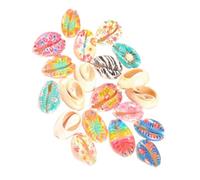 SUPVOX 20pz Ciondoli Conchiglie Dipinte Blu Leggere e Portatili per Bracciali Donna Eleganti per Creazioni DIY Orecchini e Cavigliere