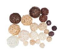 SUPVOX 21 Pz Palline Decorative in Rattan E Vimini per Decorazioni Natalizie, Centrotavola, Albero di Natale E Fai-da-Te, Ornamenti Sospesi per Casa, Ufficio E Ristorante