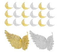 SUPVOX 24 Decorazione Con D'angelo Mini Applicazioni Ad Ala Decorative Decorazioni Per La Torta Di Compleanno Accessori Per Per Ragazze Degli Angeli Plastica