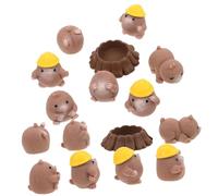 SUPVOX 24 Miniature Animal Figurines Resin Cute Mini Gopher Models For Diy Garden And Desktop Decor Creative Micro Landscape Accessories For Office And Home